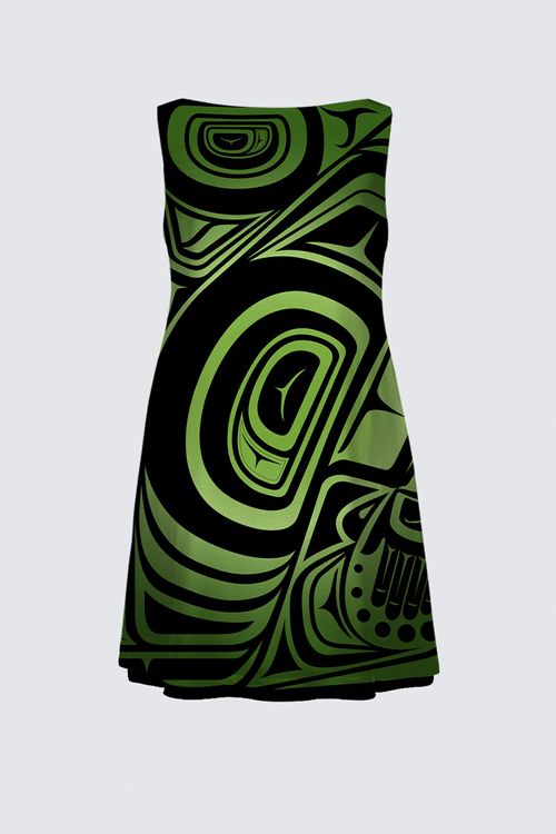 Knowing Skeena Green PS Xsi-yeen Reversible Dress