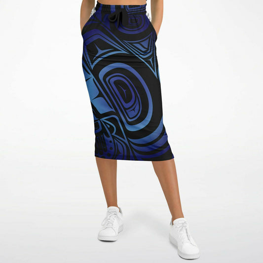 Athletic Long Pocket Skirt - Knowing V3 Sapphire