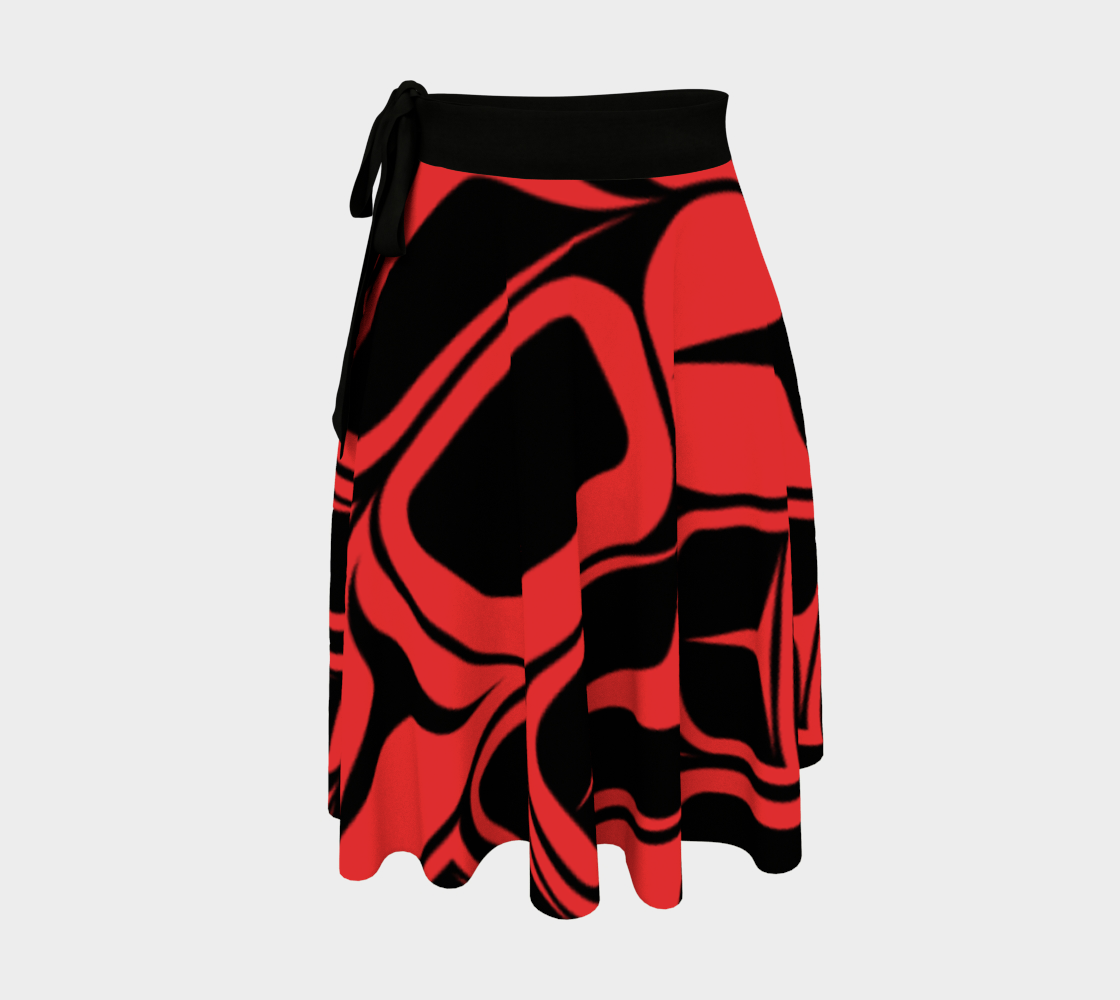 Form Red Wrap Skirt
