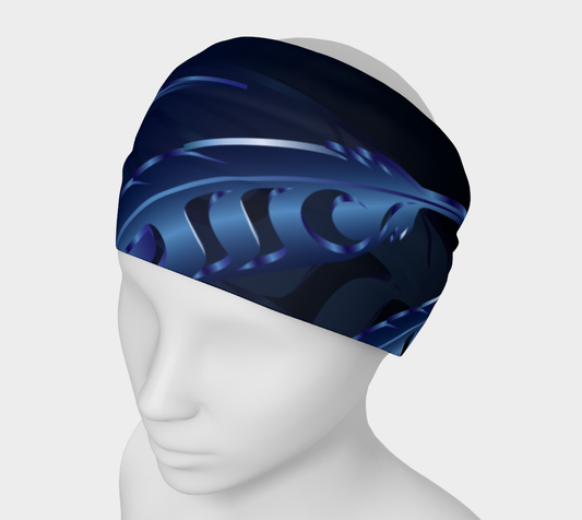 Feather 3D Blue Headband