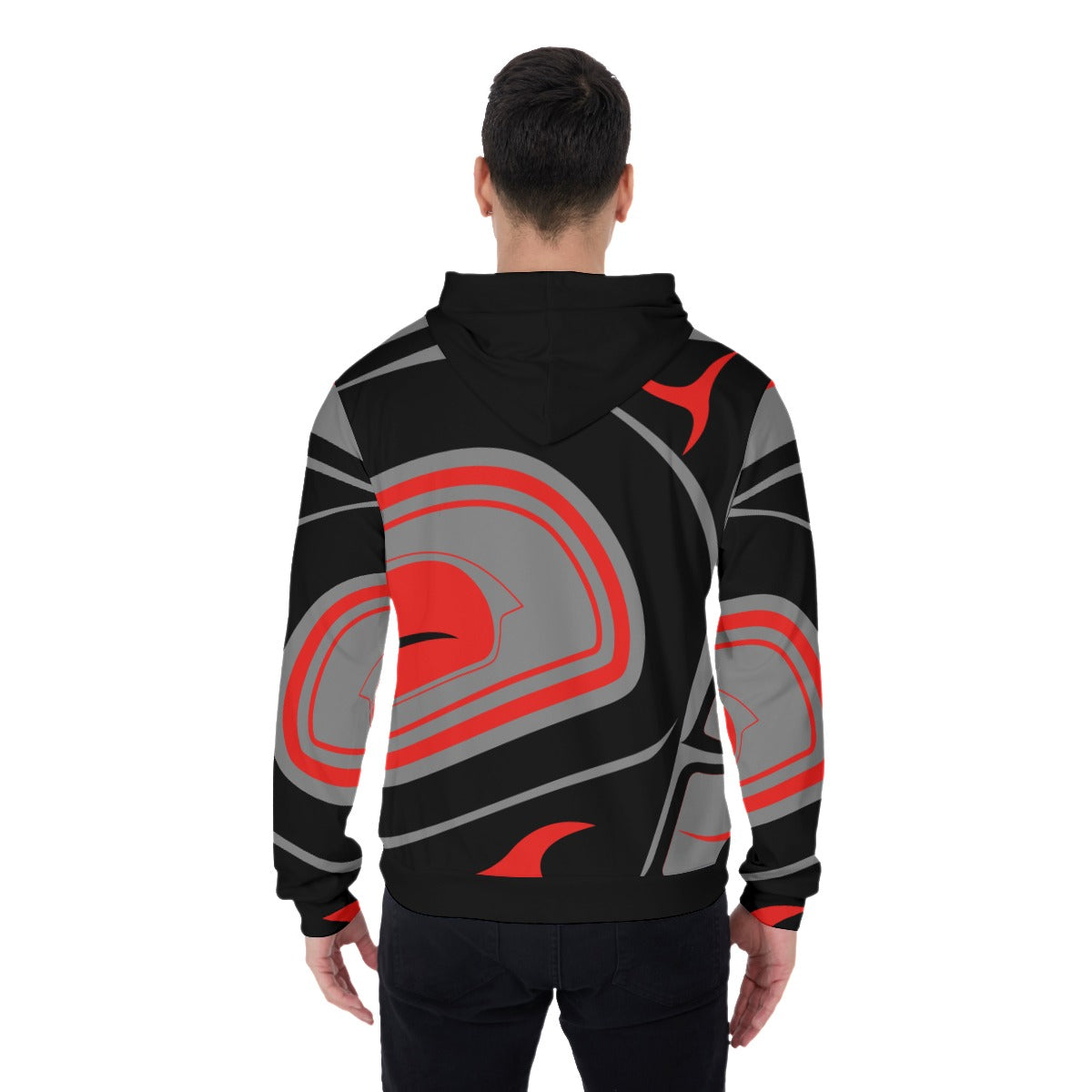 Raven Abstract Traditional Pullover Hoodie