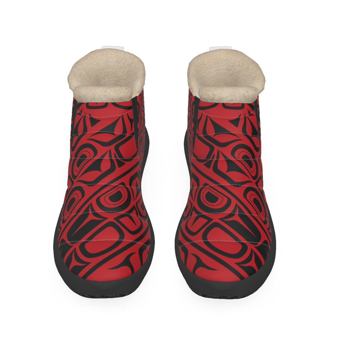 Form Black on Red Women's Plush Boots