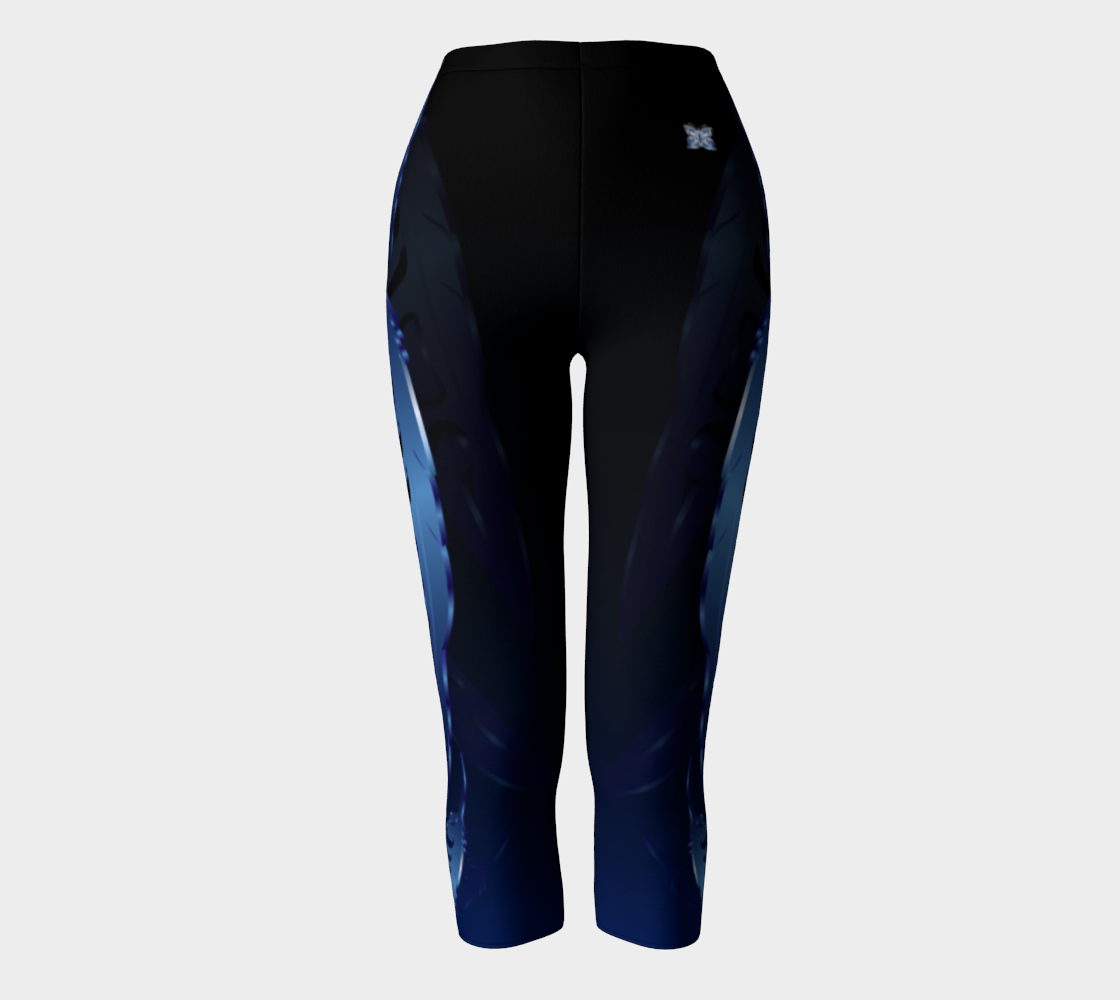 Feather 3D Blue Capris