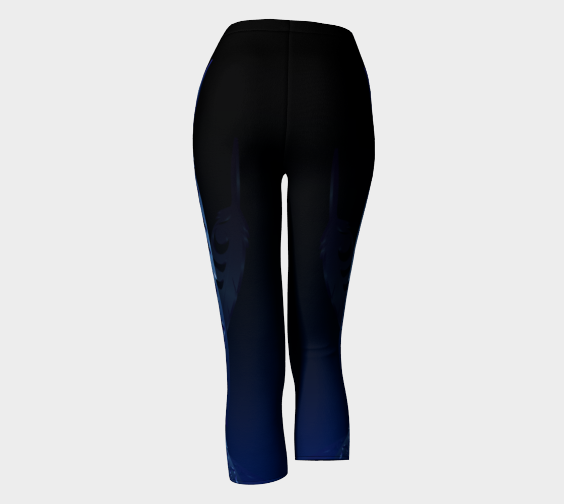 Feather 3D Blue Capris