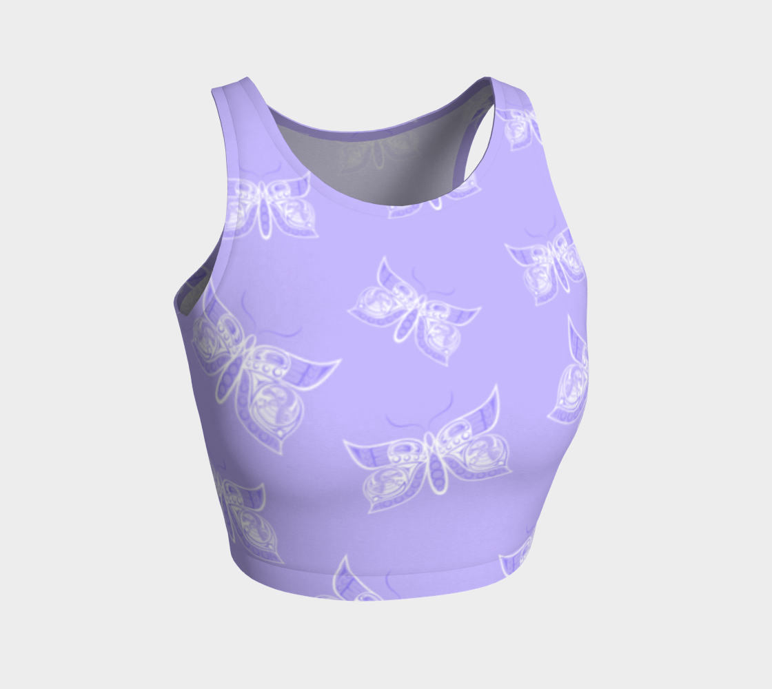 Butterfly Lavender Crop Top