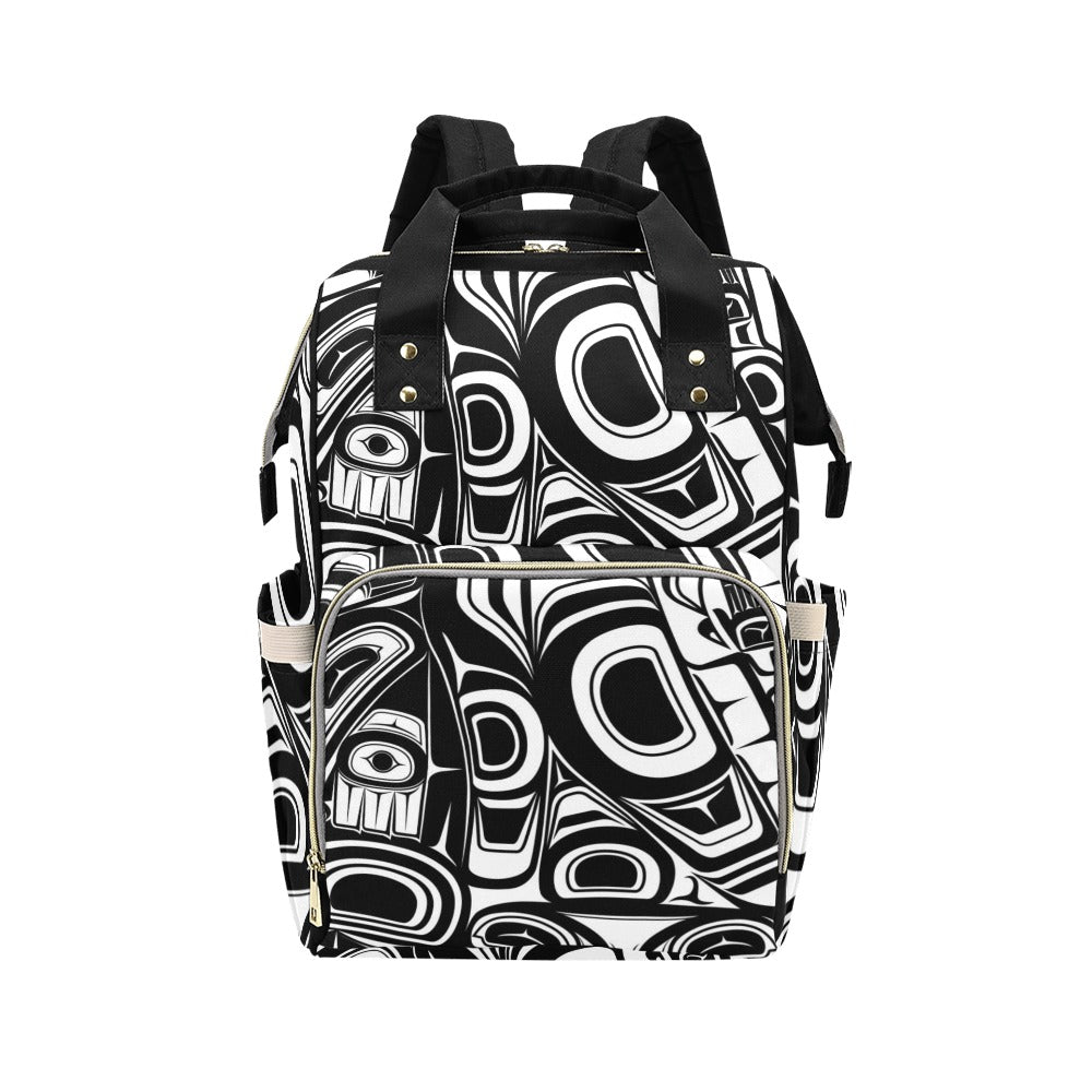 Knowing Black and White Multi-Function Backpack/ Bag