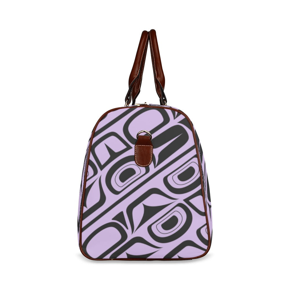 Form Black on Lilac Waterproof Travel Bag/Small