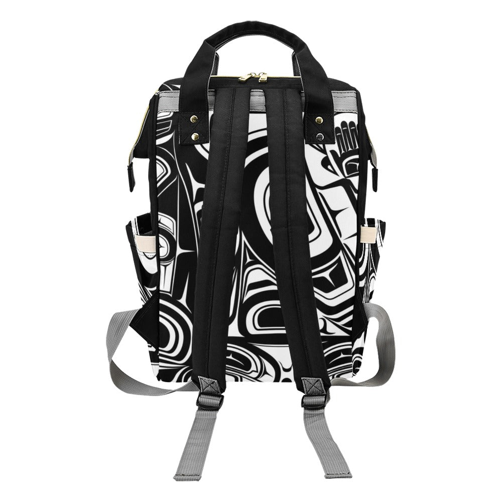 Knowing Black and White Multi-Function Backpack/ Bag