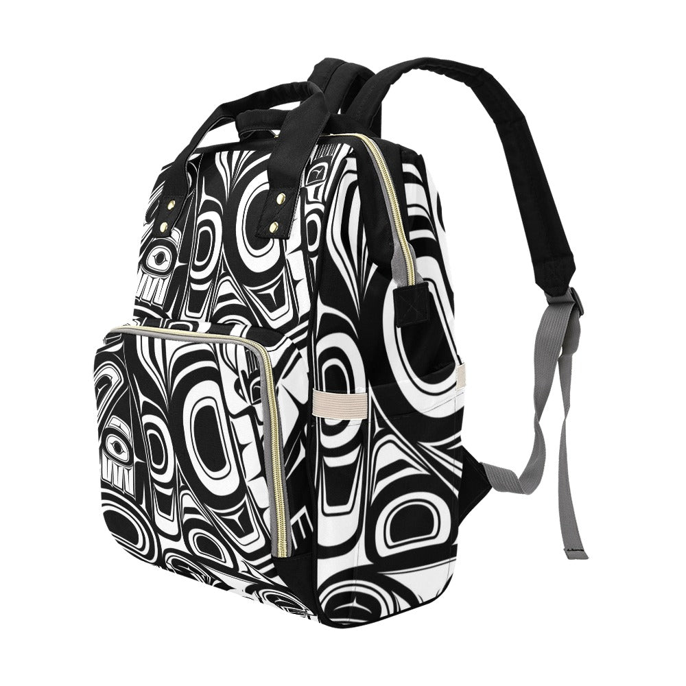 Knowing Black and White Multi-Function Backpack/ Bag