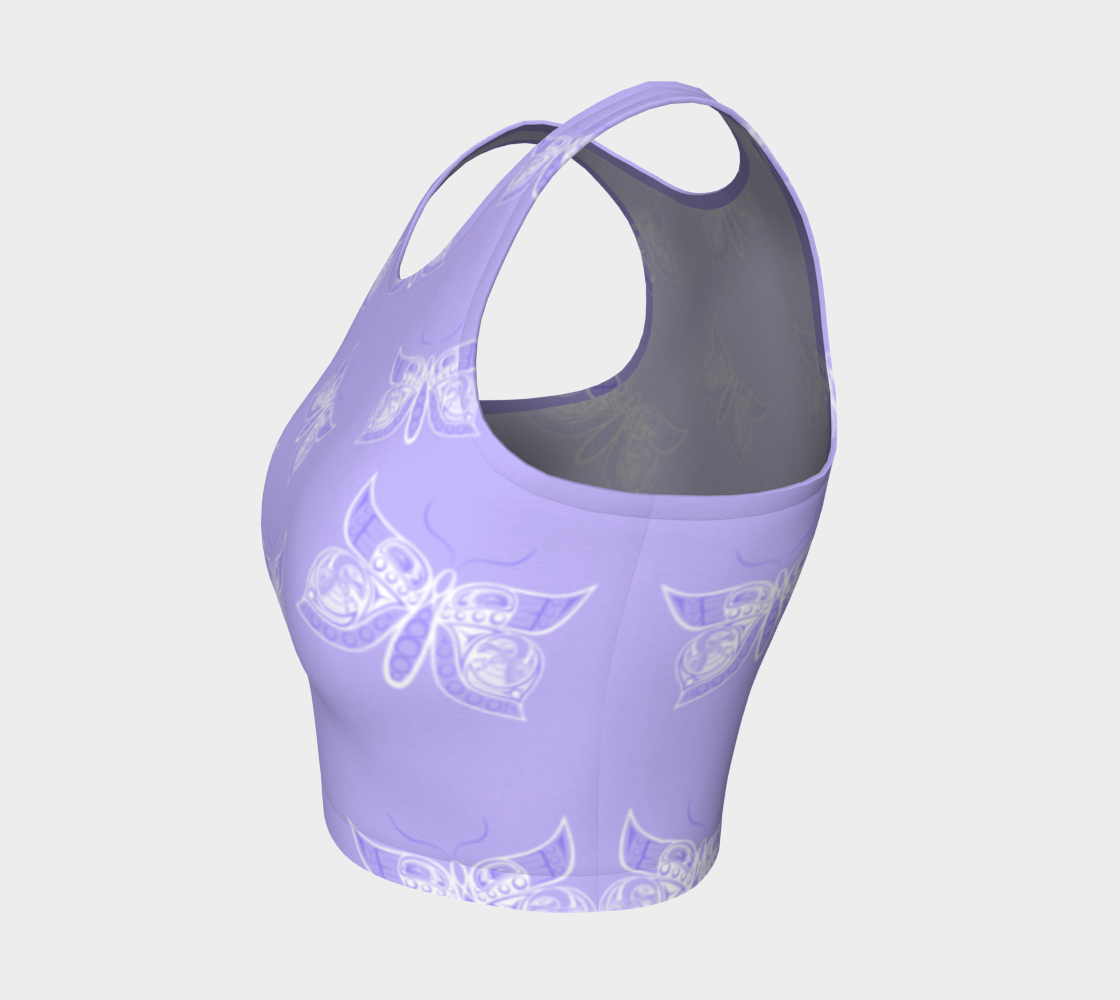 Butterfly Lavender Crop Top