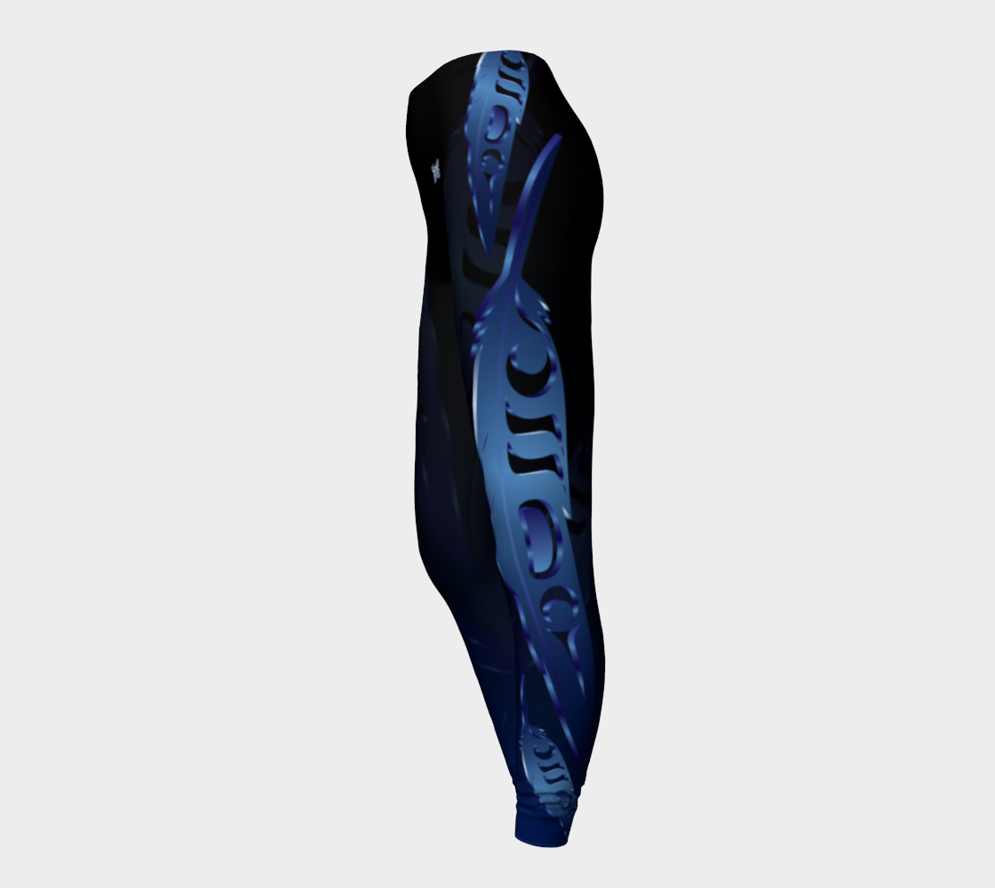 Feather 3D Blue Leggings
