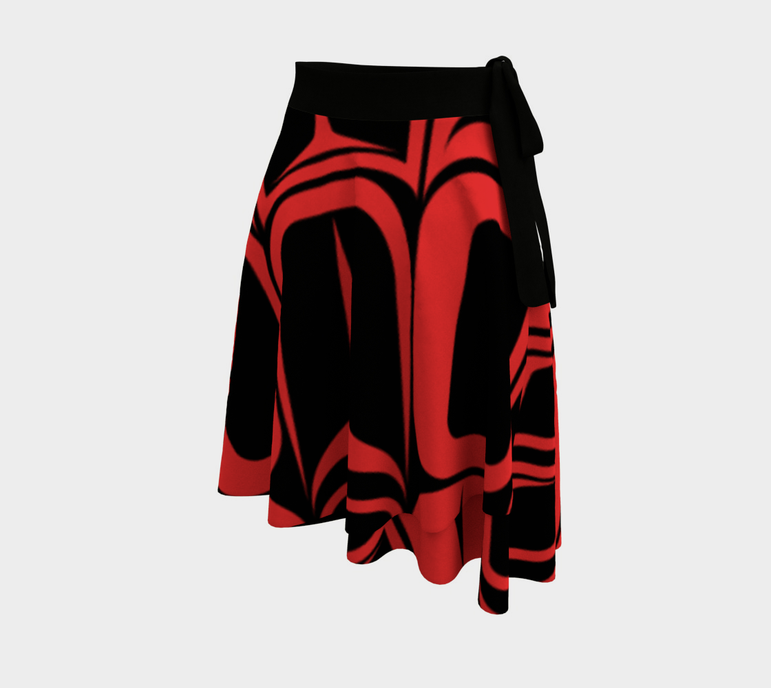Form Red Wrap Skirt