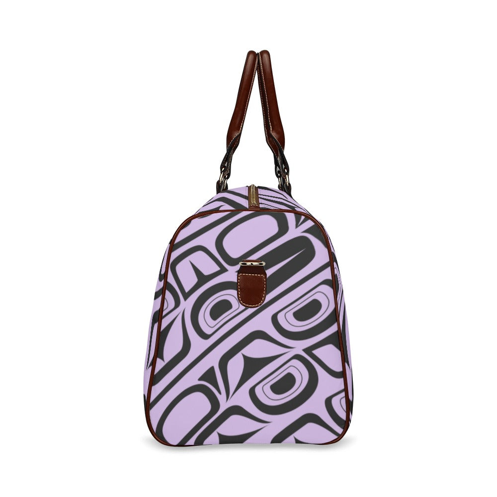 Form Black on Lilac Waterproof Travel Bag/Small