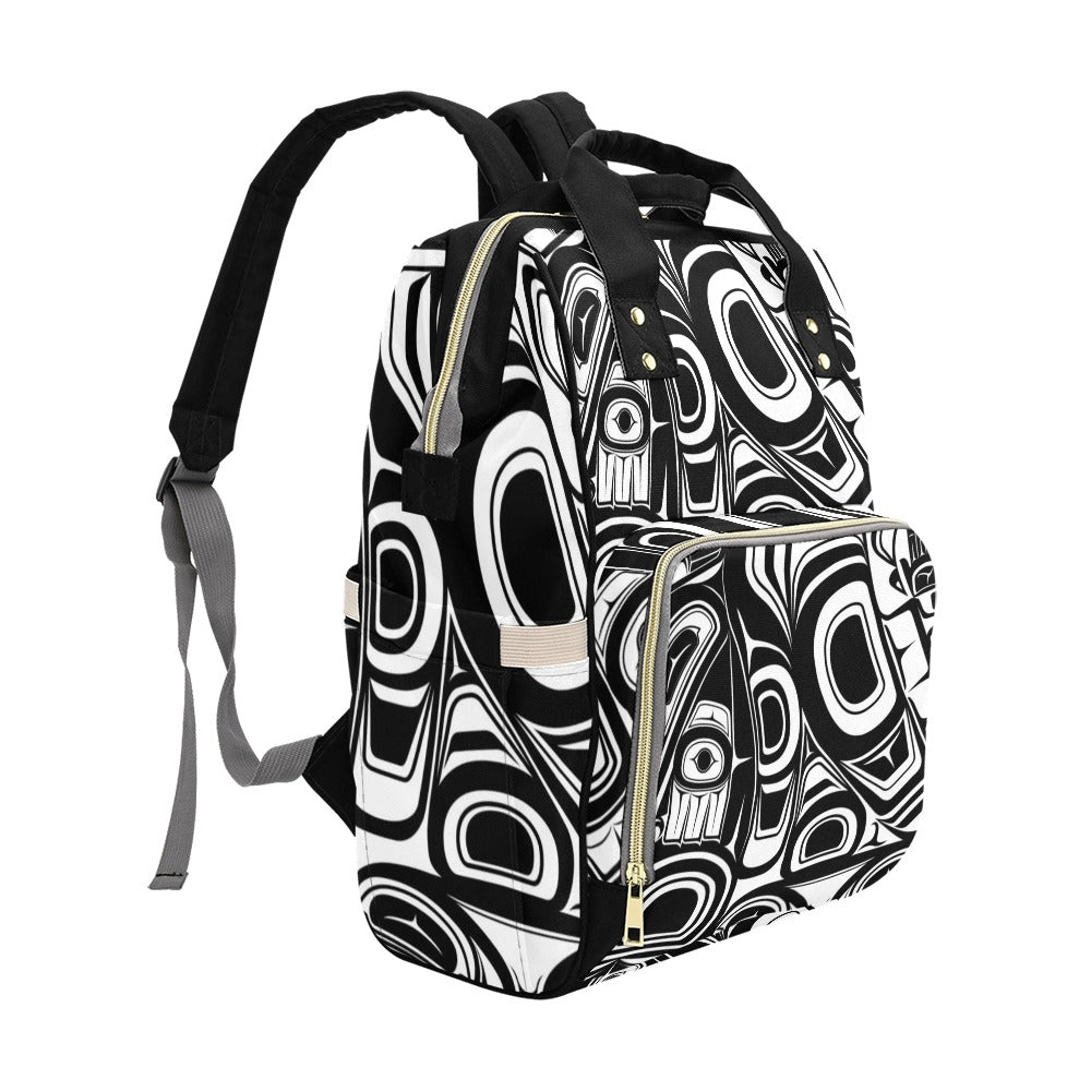 Knowing Black and White Multi-Function Backpack/ Bag