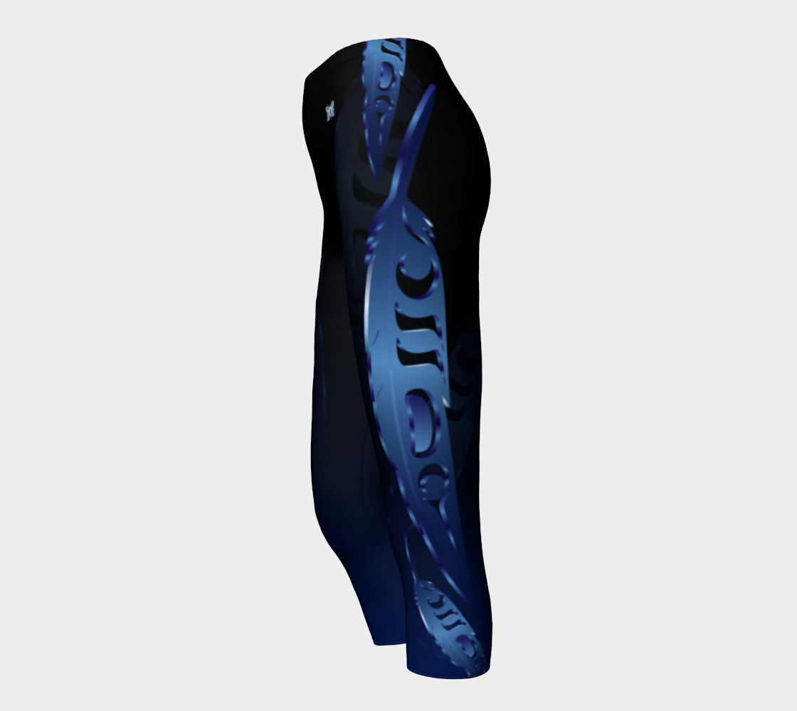 Feather 3D Blue Capris