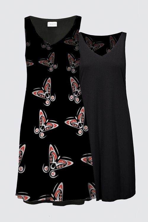 Butterflies on Black Xsi'yeen Dress