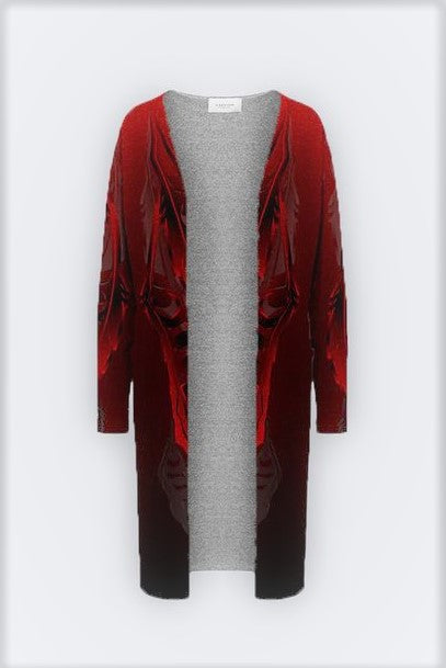 Feather 3D Red Duster Cardigan