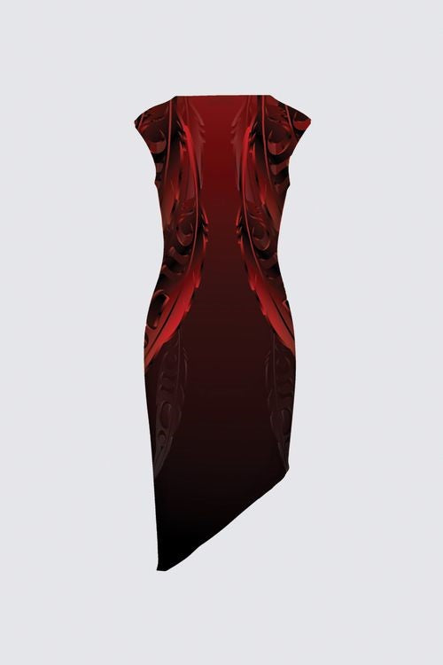 Feather 3D Red Feather Dress