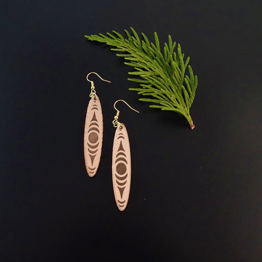 Coast Salish Crescents in Rose Gold Mirror