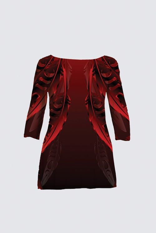 Feather 3D Red PS Tunic