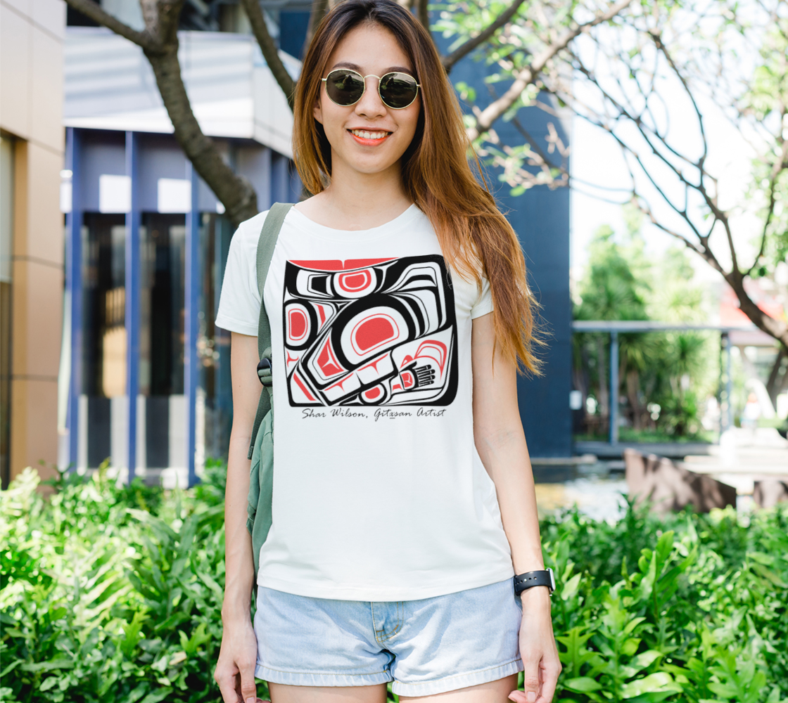 Gitxsan Abstract (Black n Red) Womxn's Tee