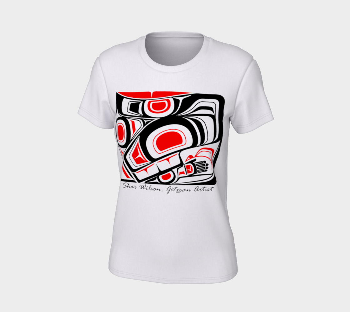 Gitxsan Abstract (Black n Red) Womxn's Tee