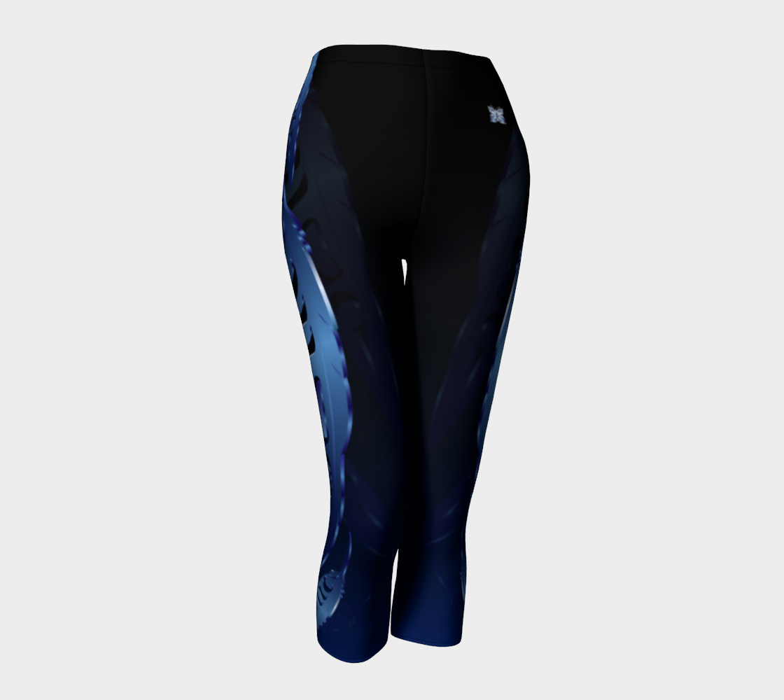 Feather 3D Blue Capris