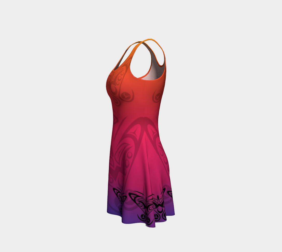 Butterfly in Sunset Flare Dress