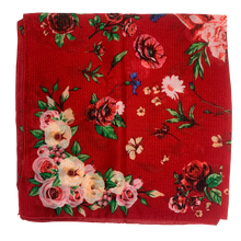 Kokum Scarf 30 x 30 Floral Red